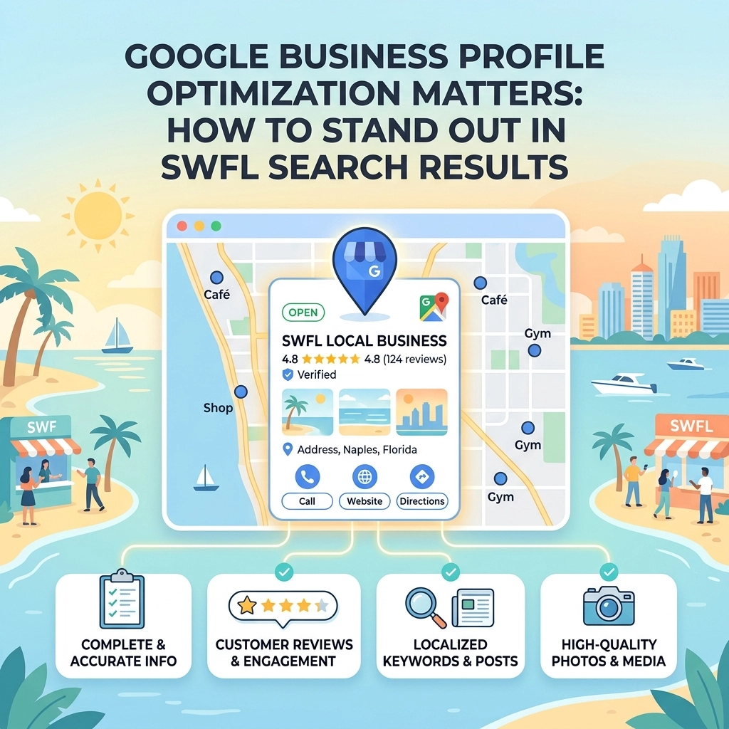 Read more about the article Google Business Profile Optimization Matters: How to Stand Out in SWFL Search Results