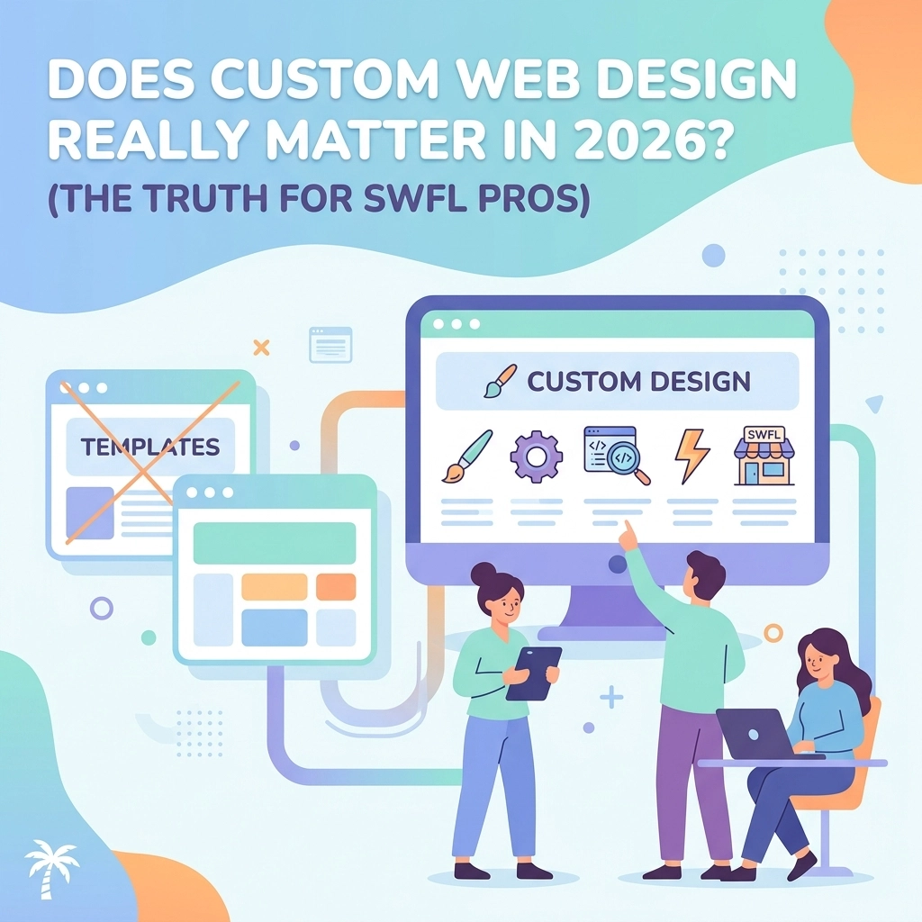 Read more about the article Does Custom Web Design Really Matter in 2026? (The Truth for SWFL Pros)